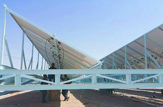 حل نظام توليد الطاقة الشمسية المتصل بالشبكة 55 كيلو وات في أفغانستان