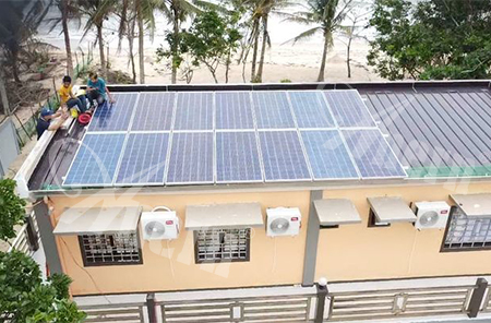 نظام شمسي خارج الشبكة لمنتجع الشاطئ في الفلبين