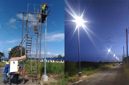 مشروع إنارة الشوارع بالطاقة الشمسية البلدية في الفلبين