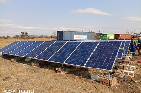 نظام طاقة شمسية خارج الشبكة من زيمبابوي 15 كيلو وات للمزرعة