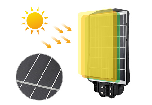 باستخدام الألواح الشمسية ذات التحويل العالي ، فإن كفاءة تحويل الألواح الشمسية عالية مثل ، والتي يمكن أن تضمن الاستهلاك اليومي للطاقة الكهربائية.