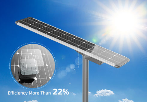 مجهزة بلوح شمسي أحادي مع كفاءة تحويل كهروضوئية عالية من ، وأداء جيد في البيئات ذات الحرارة العالية والإضاءة المنخفضة.