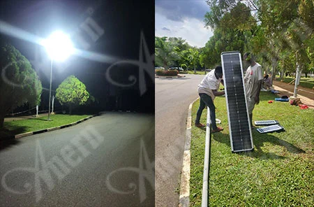 مشروع تجريبي لإضاءة الشوارع بالطاقة الشمسية النيجيرية