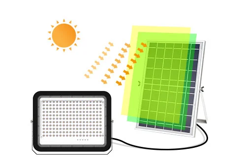 لوحة شمسية عالية الكفاءة مع معدل تحويل مرتفع ، تضمن سطوع مصدر الضوء ووقت التشعيع.