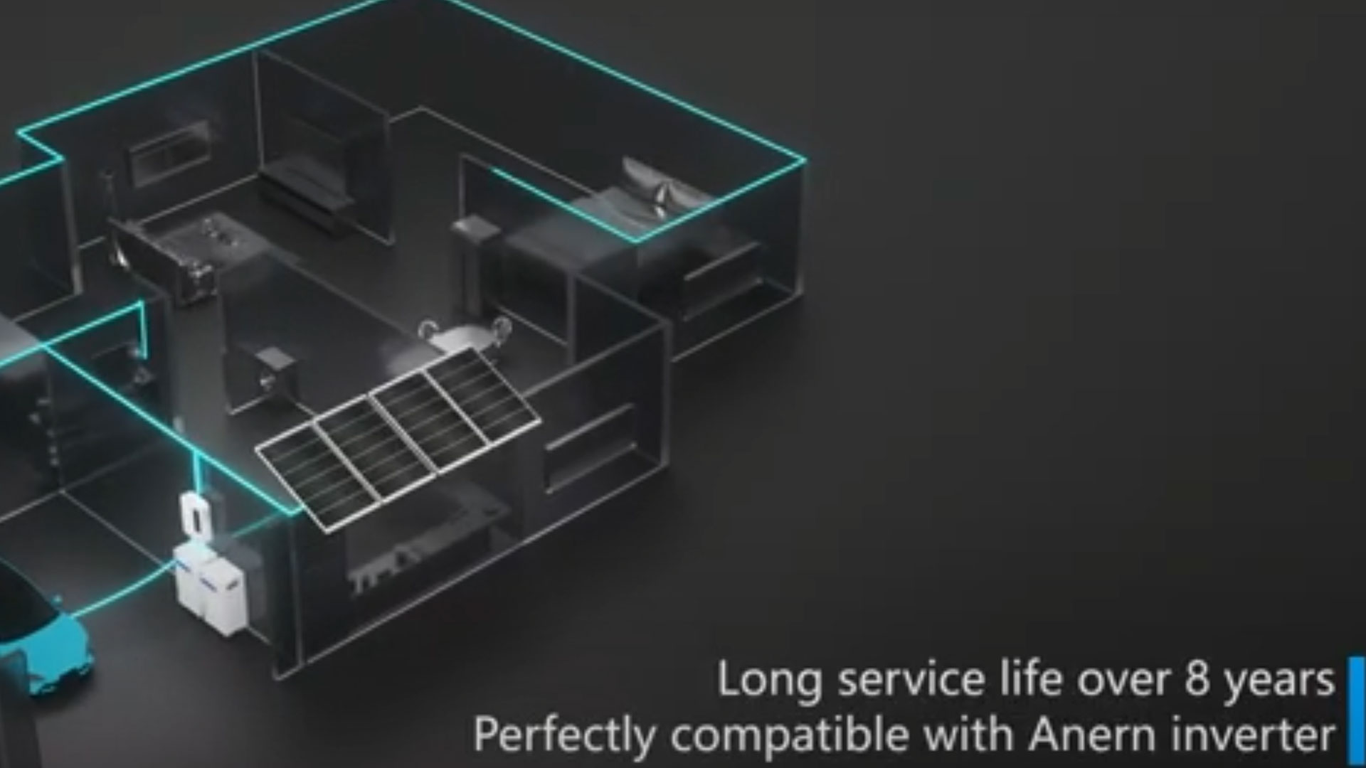 بطارية ليثيوم شمسية LiFePO4 مثبتة على الحائط 100 أمبير 200 أمبير 300 أمبير في الساعة 300 أمبير في الساعة V (من)