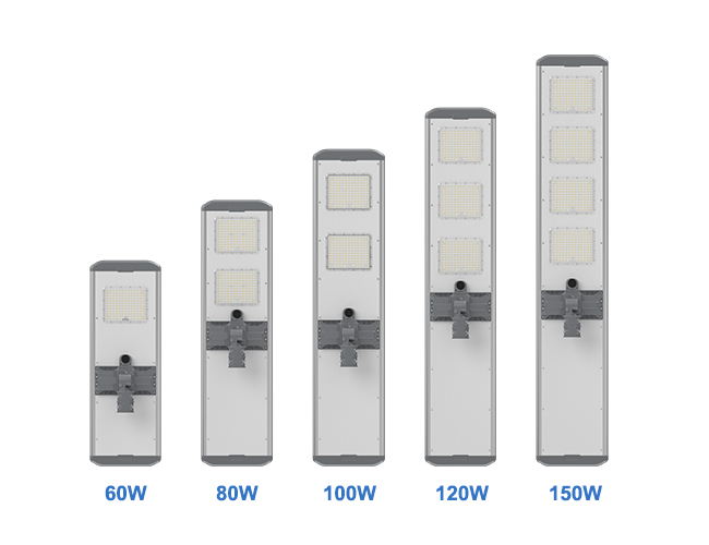 ضوء شارع شمسي متكامل قابل للتعديل